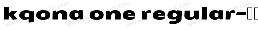 kqona one regular字体转换
